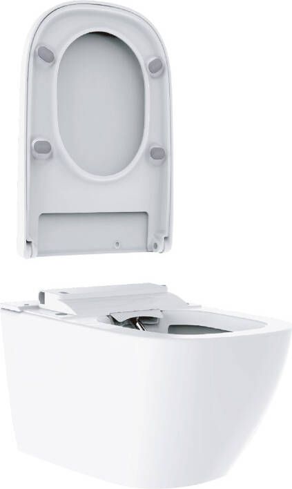 Wiesbaden Vesta-Comfort spoelrandloos wand douche-wc wit