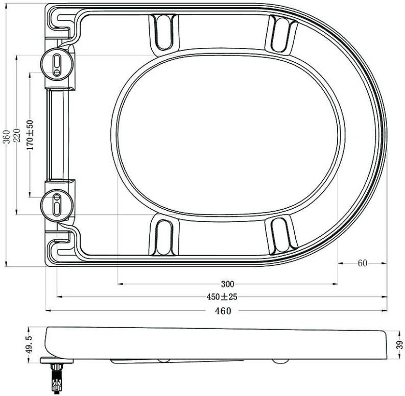 Wiesbaden Vesta toiletzitting softclose en quick release glans wit