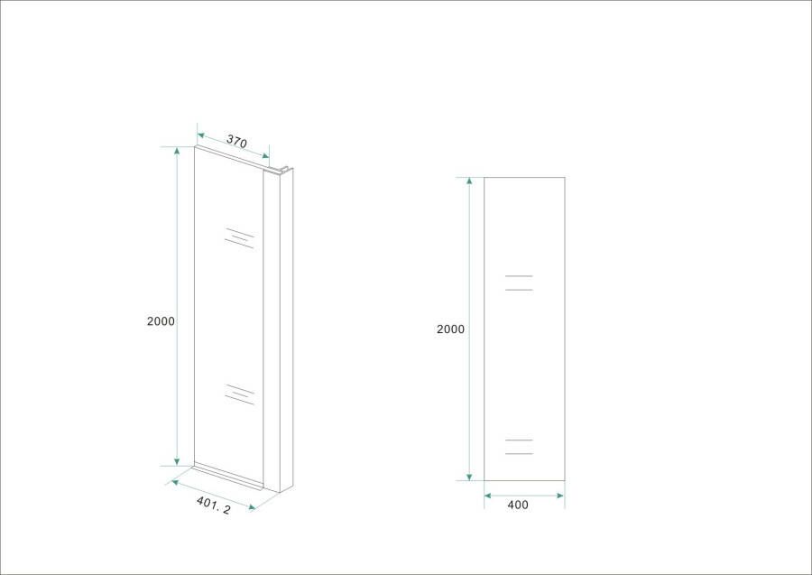 Wiesbaden Zijpaneel 40 x 200 cm met hoekprofiel voor inloopdouche chroom 10 mm NANO