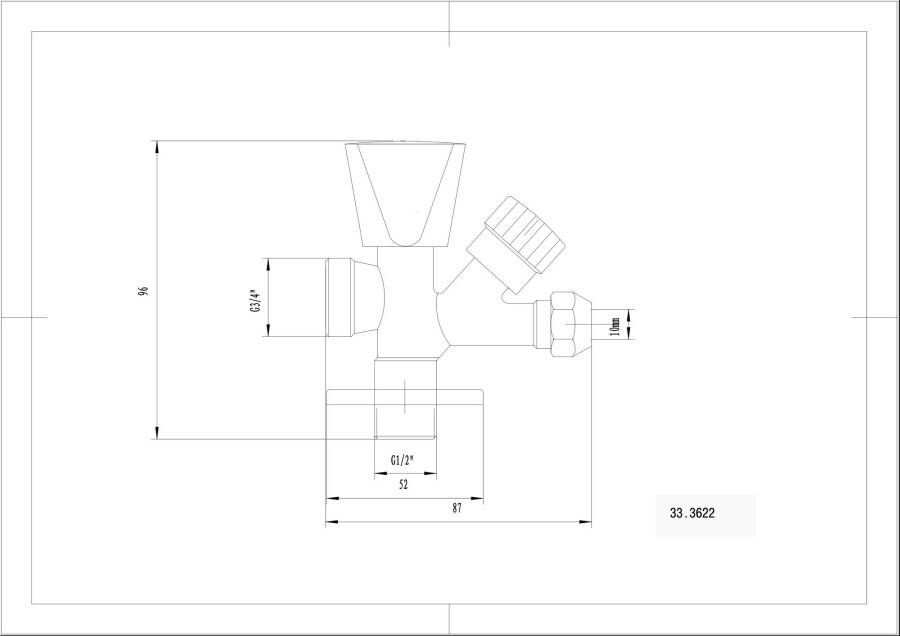 Xellanz Combinatie kraantje 1 2 x 3 4 x 10mm