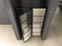 Wiesbaden Douchedeur Nisdeur Horizon Links Rechts met Vaste Wand 140cm Antikalk Helderglas Mat Zwart Profiel en 8mm Veiligheidsglas - Thumbnail 3
