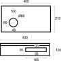 Wiesbaden Oak fontein plank links 40x21x10 cm eiken licht eiken - Thumbnail 6