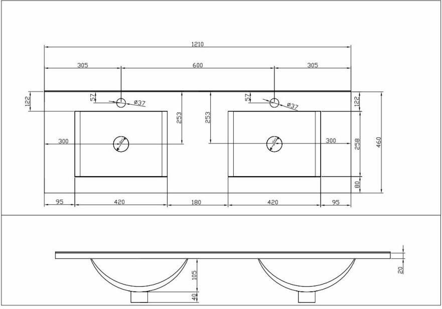 Xellanz SEPHIA compleet badmeubel 120cm mat wit