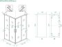 Wiesbaden Skyline hoekinstap cabine met 2 schuifdeuren 1000 x 1000 x 2000 x 8 mm nano helder glas mat zwart 20.3717 - Thumbnail 9