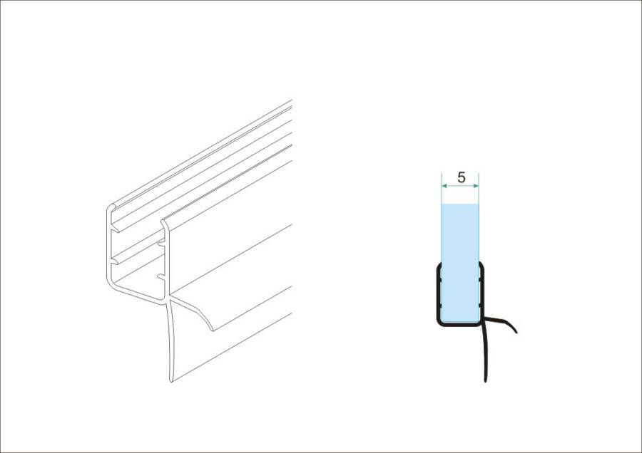 Xellanz type 2 rubberen waterkering 200 x 0 5 cm transparant