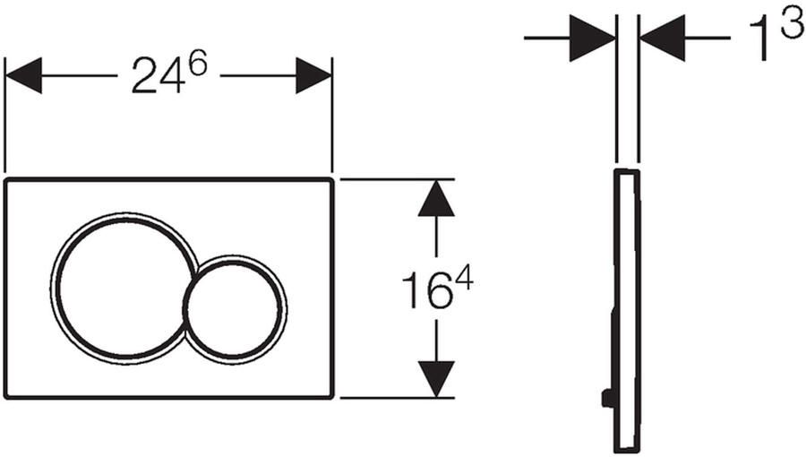 Geberit Tweedekans Sigma 01 bedieningspaneel voor Sigma reservoirs 8cm (UP720) en 12cm (UP320) 03728 - Foto 2