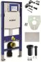 Geberit Duofix Element voor wand wc drukplaat wit glans Sigma inbouwreservoir 12cm UP320 32.4950 - Thumbnail 3