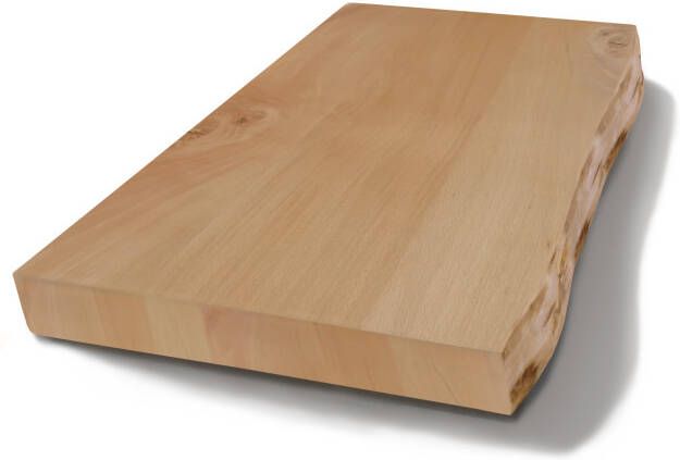 Gliss Design Wastafelblad massief hout met boomschors 60 cm Olie natuur