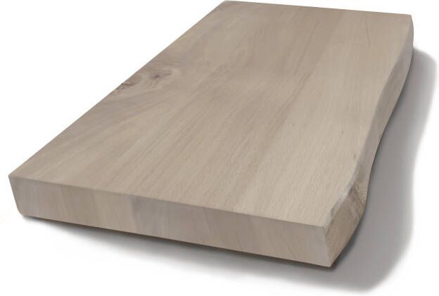 Gliss Design Wastafelblad massief hout zonder boomschors 100 cm Olie wit