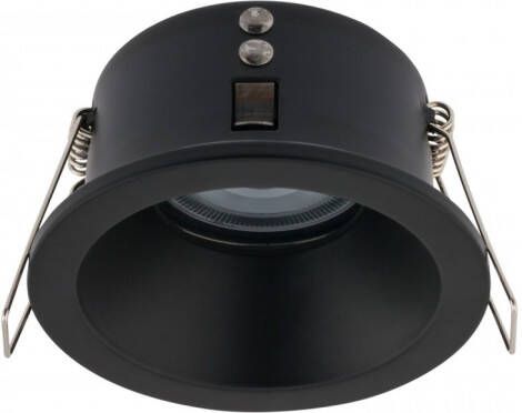 Glovalux Inbouwspot rond zwart IP54