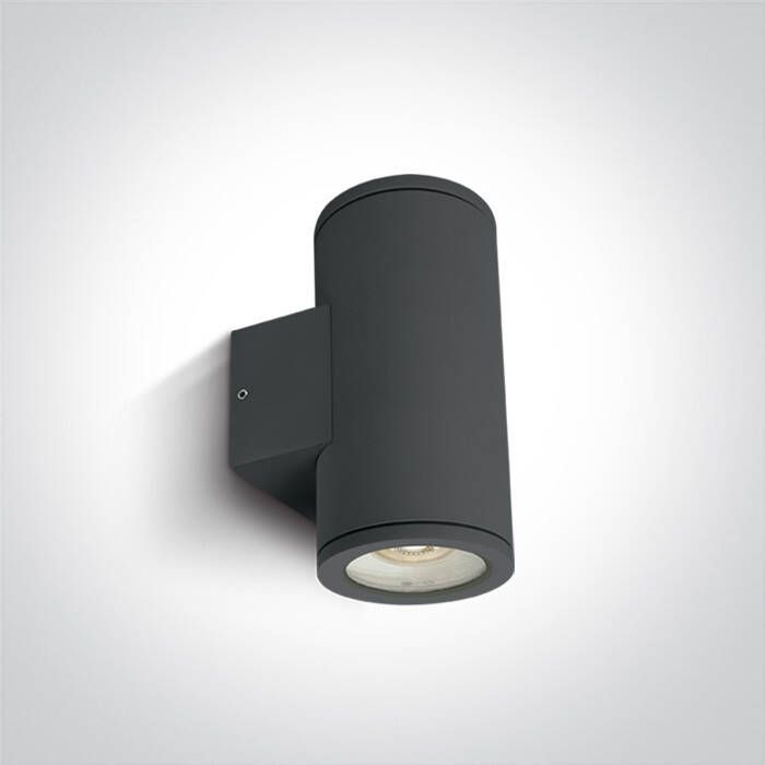 Glovalux Wandspot rond up down anthracite IP65