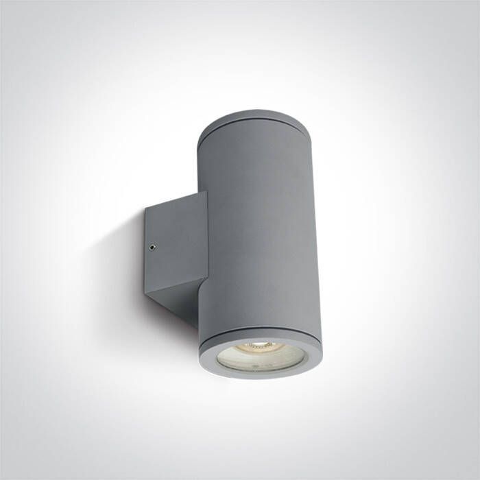 Glovalux Wandspot rond up down grijs IP65