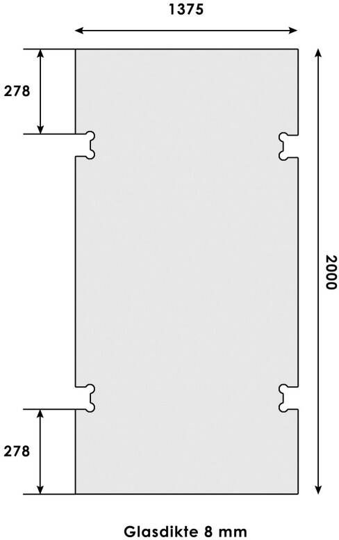 Just Creating Profielloze Inloopwand-Gekoppeld W2-140