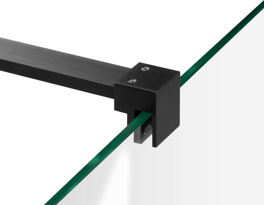 Brauer Stabilisatiestang zonder glasdeel wanddeel en T-koppelstuk mat zwart