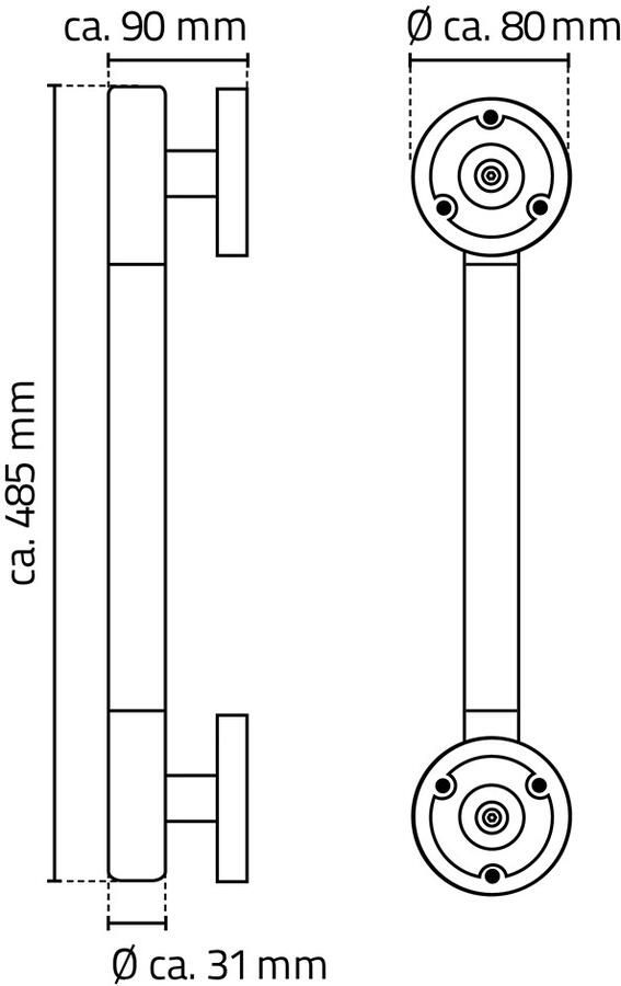 Wiesbaden Badgreep Met Antislip Ridder Ken 50 cm Chroom - Foto 6
