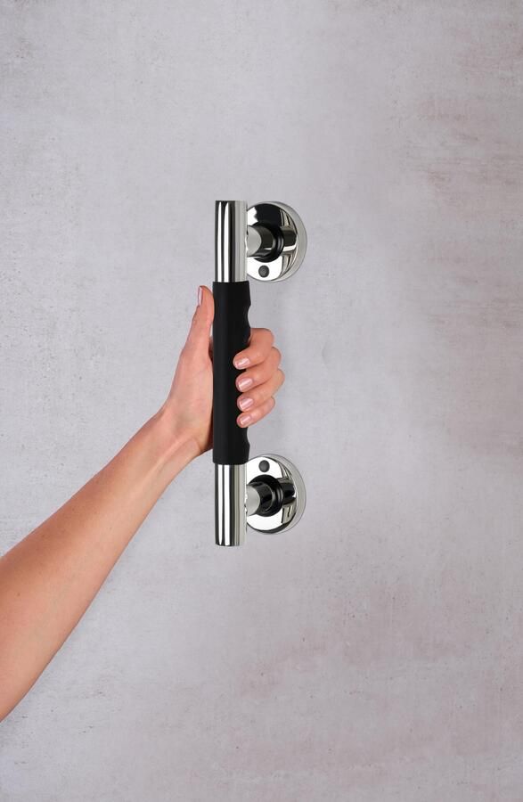 Ridder Ken Badgreep Met Softgrip 30cm Chroom Zwart 73.1320 - Foto 9