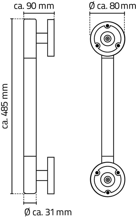 Ridder Ken Badgreep Met Softgrip 50cm Chroom Zwart 73.1322 - Foto 7