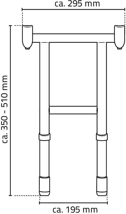 Wiesbaden Ondersteuning Voor Douchezitje Opklapbaar Ridder Pro Chroom - Foto 3