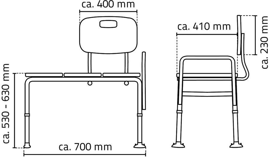 Wiesbaden Bad-transferbank Verstelbaar Ridder Sam Wit - Foto 7