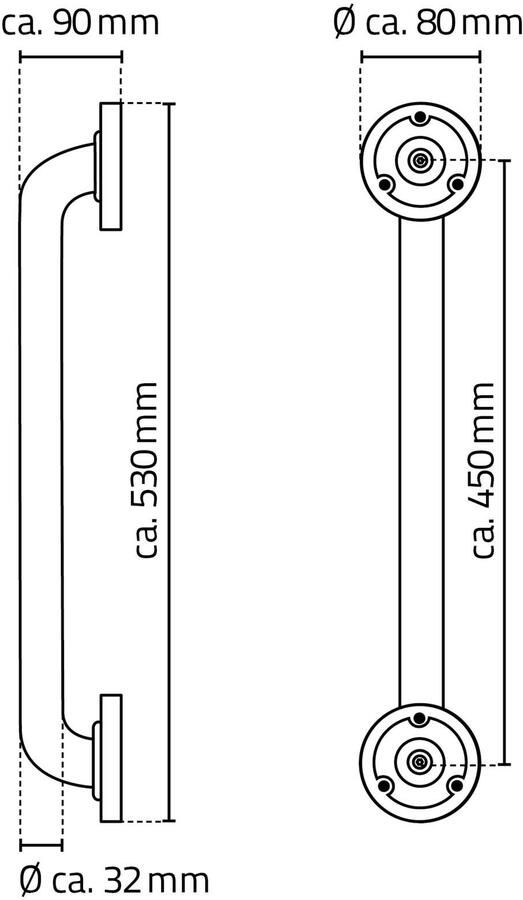Wiesbaden Badgreep Ridder Sam 45 cm Mat Zwart - Foto 5
