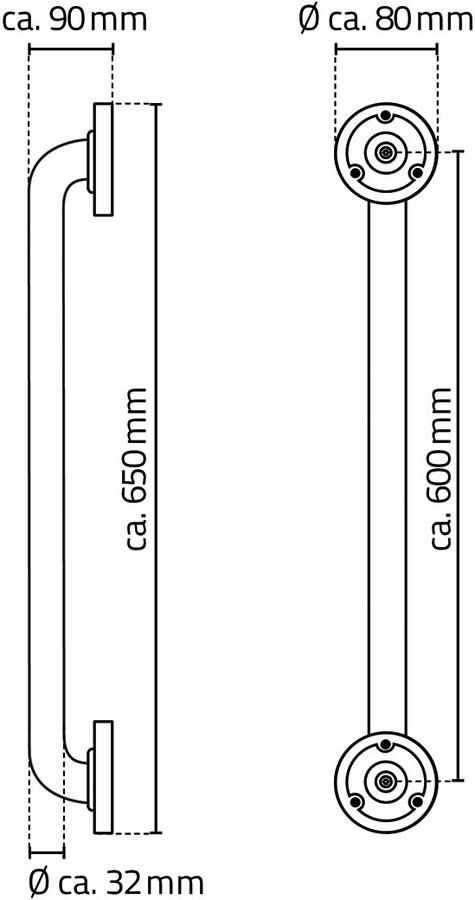 Wiesbaden Badgreep Met Antislip Ridder Sam 60 cm Chroom - Foto 6