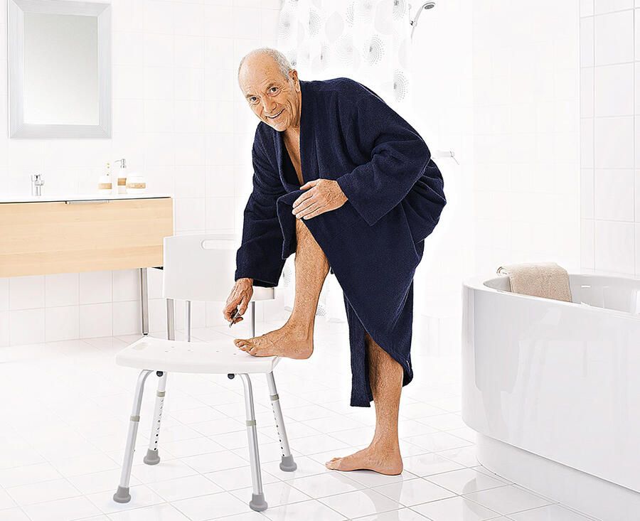 Wiesbaden Badkamerstoel Verstelbaar Ridder Sam Wit - Foto 11