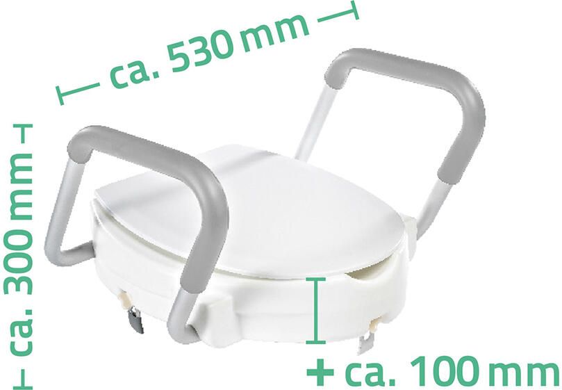 Ridder Sam Toiletverhoger 45x53x30cm Met Armleuningen Wit 73.1303 - Foto 7