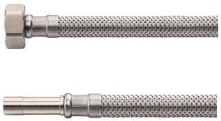 1216 Riko Flexibele aansluitslang 1 2" bi x M10 bu met pijpje 30 cm RVS