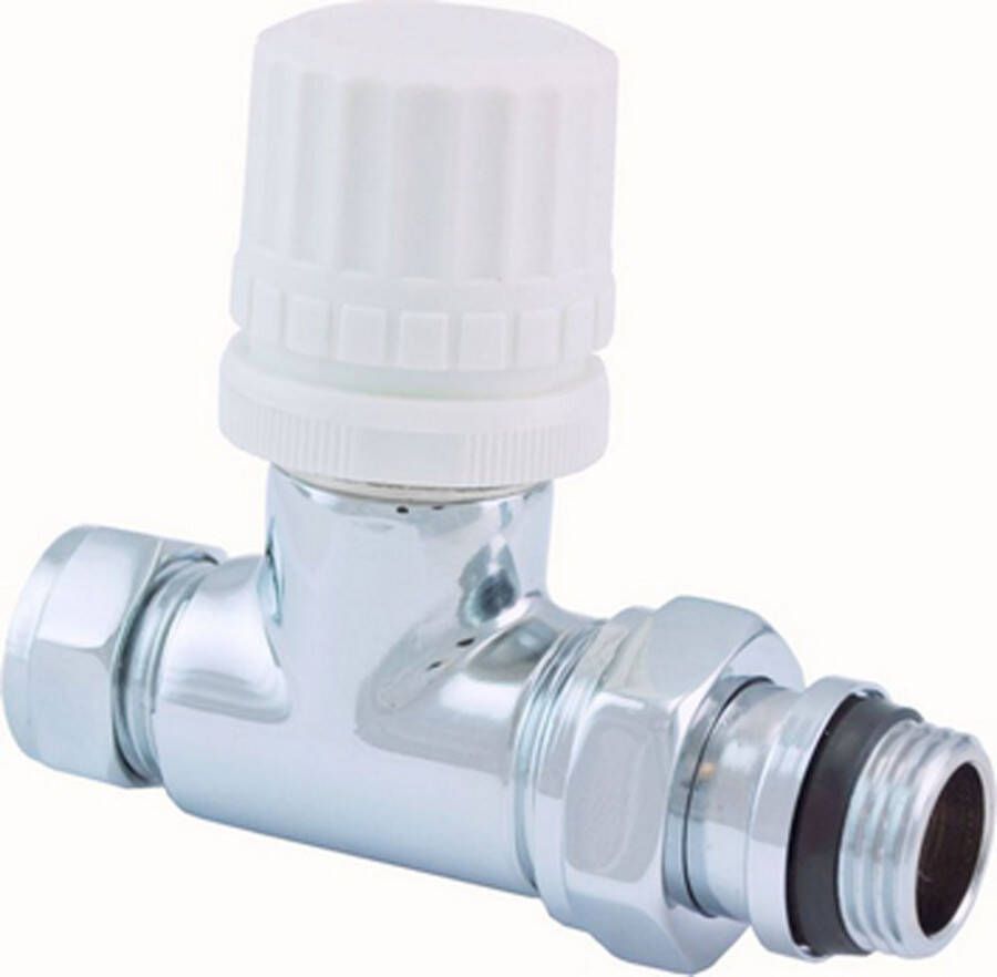 Riko luxe therm.voorber.vent.1 2&apos;&apos;x15 (M22) knel recht chroom 43.3530