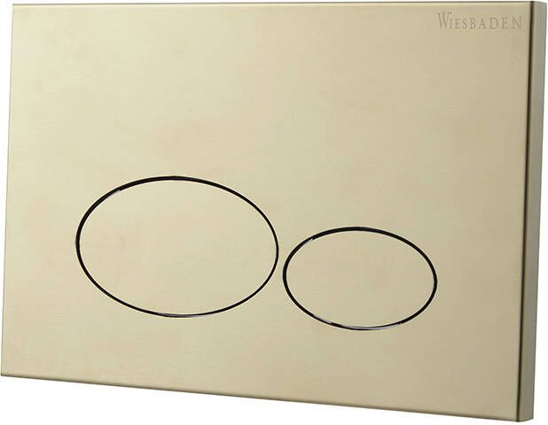 Wiesbaden X32 Metal drukplaat voor inbouwreservoir geborsteld messing 32.4675