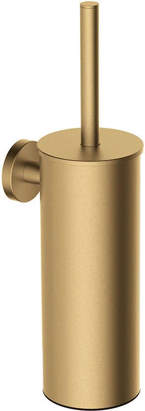 Sanifun WC Borstel Wout Geborsteld Messing– Luxe Wandmodel met Hygiënische Binnenpot