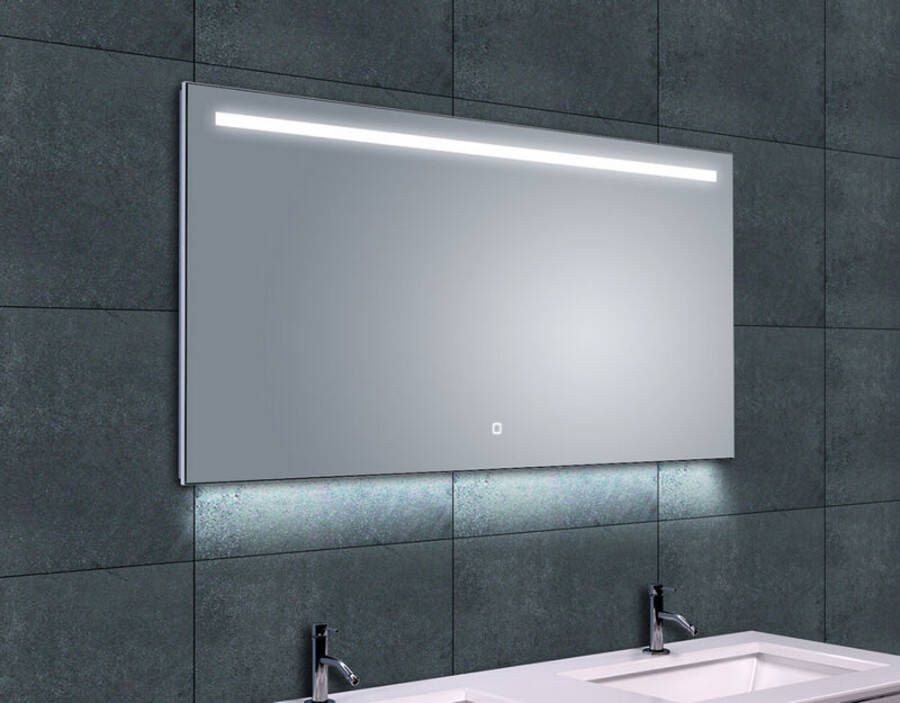 Wiesbaden Ambi one spiegel rechthoek met LED dimbaar en spiegelverwarming 120 x 60 cm