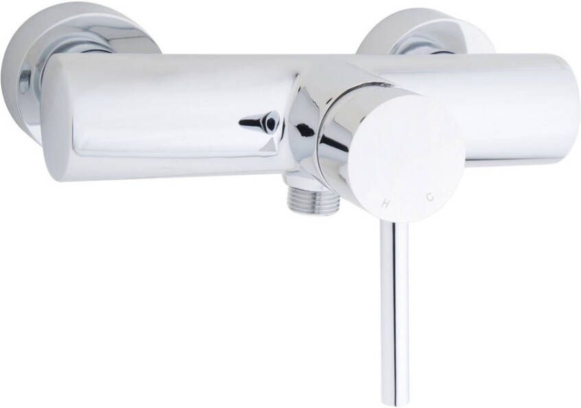 Xellanz Douchekraan Cadans | Opbouw | Mengkraan | 1-weg | hoh 15 cm | 1-hendel | Rond | Chroom