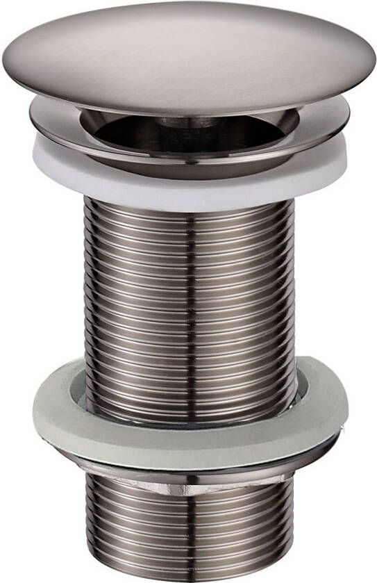 Wiesbaden Caral verlengde afvoerplug met vaste waste 5 4" geborsteld staal - Foto 3
