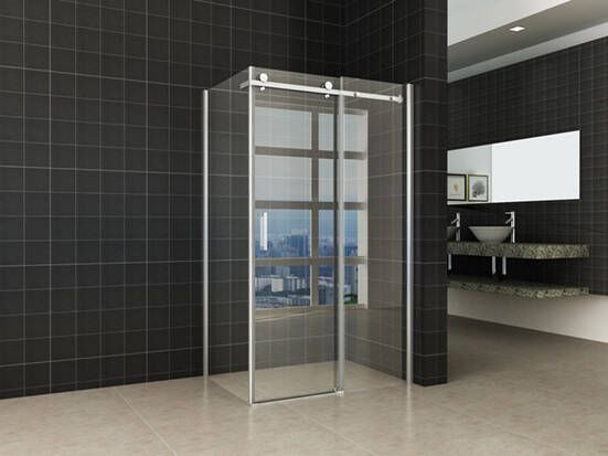 Xellanz Douchecabine Wiesbaden Rechthoek Schuifdeur 140x100x200cm Antikalk Helder Glas Aluminium Profiel 8mm Veiligheidsglas Easy Clean - Foto 12
