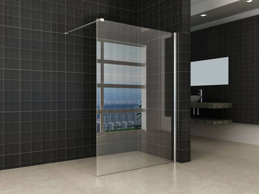 Wiesbaden inloopdouche + muurprofiel 1300x2000 10mm NANO glas