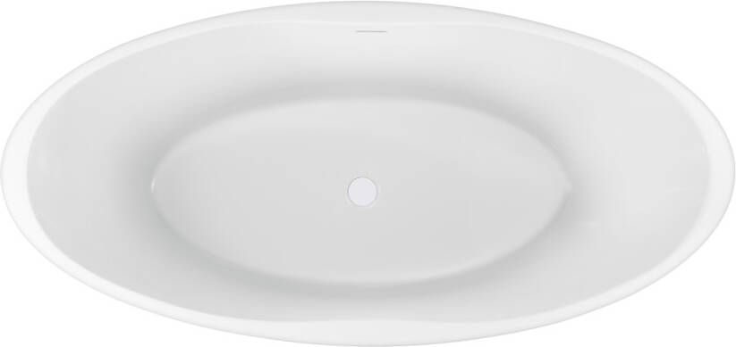 Wiesbaden Vrijstaand bad Oval | 170x78 cm | Incl.Afvoer-Wit | Sleuf overloop | Acryl | Mat wit - Foto 4