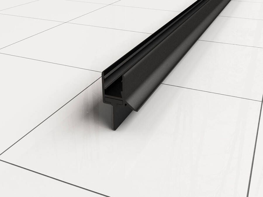 Wiesbaden universele waterkering Type 1 horizontaal 10mm mat-zwart - Foto 2