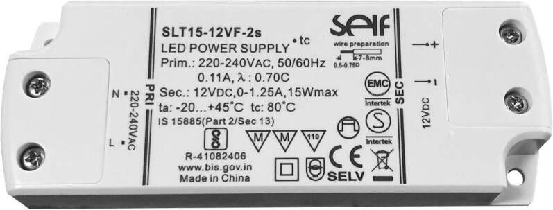 Wiesbaden transformator voor spiegels met LED-verlichting max. 15W