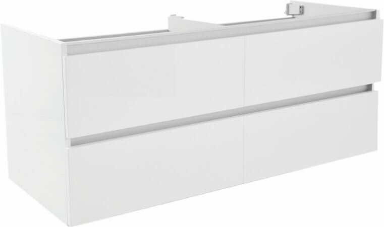 Wiesbaden Badkamermeubel Onderkast Vision Hangend 120x50x47cm MDF Hoogglans Wit Softclose Greeploos - Foto 5