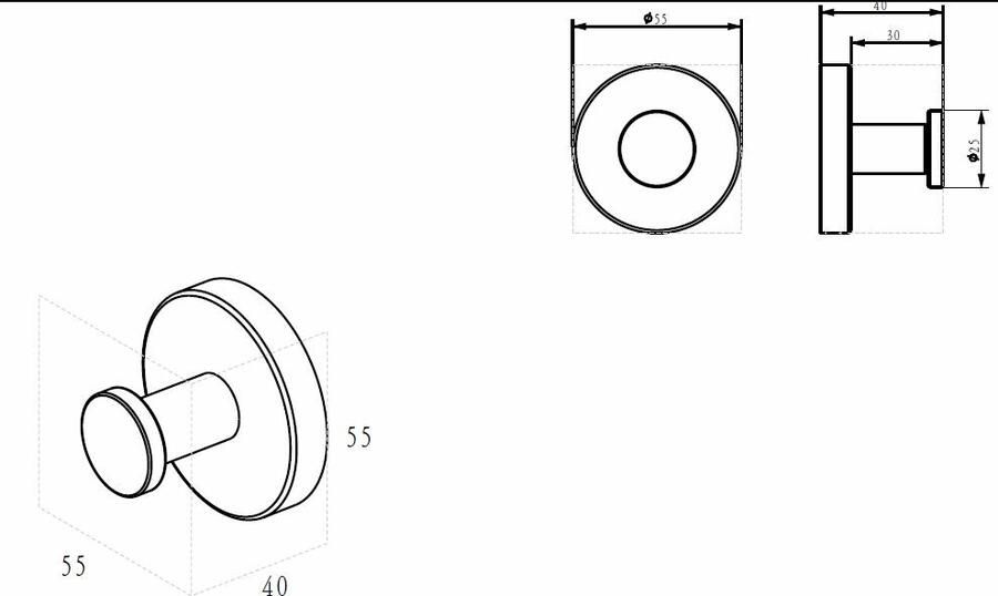 Wiesbaden Handdoekhaak Alonzo Groot Geborsteld Gunmetal PVD - Foto 2