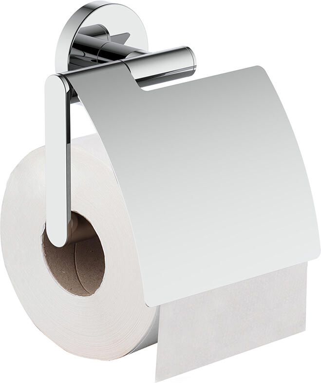 Wiesbaden Alonzo toiletrolhouder met klep 14 2 x 12 8 x 5 6 cm chroom - Foto 3