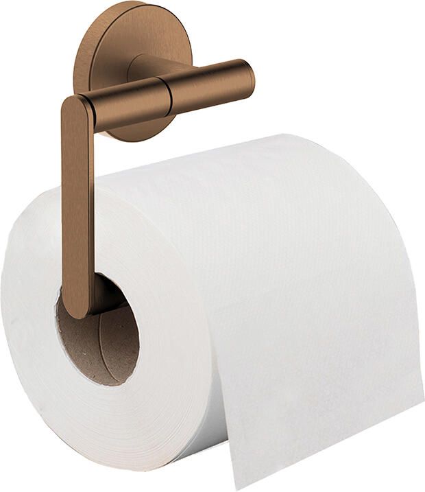 Wiesbaden Alonzo toiletrolhouder zonder klep 11 x 12 7 x 5 cm geborsteld brons koper - Foto 4