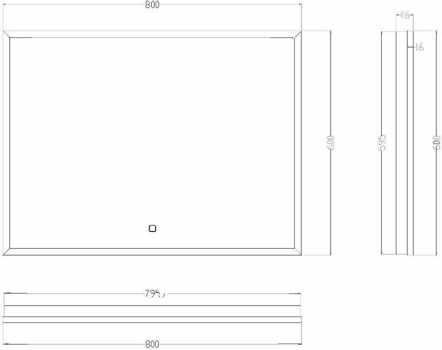Wiesbaden Badkamerspiegel Maro | 120x60 cm | Rechthoekig | Directe LED verlichting | Touch button | Met verwarming - Foto 5