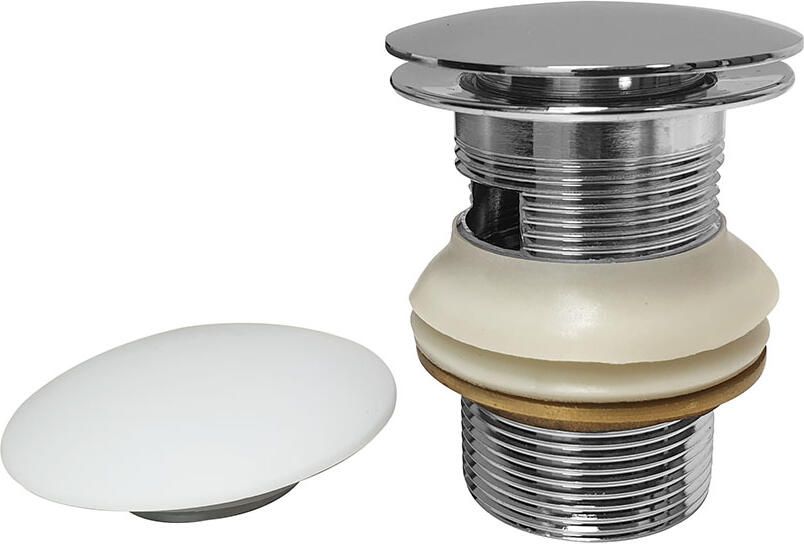 Wiesbaden losse clickwaste 11 2'' en badafvoer t.b.v. tbv solid surface bad chroom & mat-wit - Foto 3