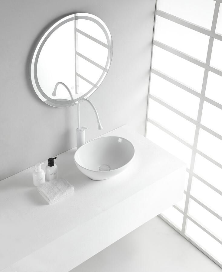 Wiesbaden Waskom Barco | 40x33x14.5 cm | Keramiek | Vrijstaand | Ovaal | Wit - Foto 3