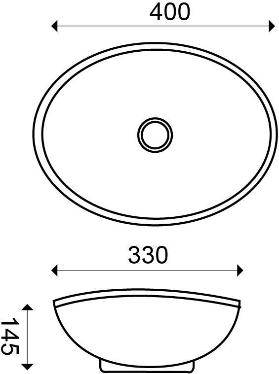 Wiesbaden Waskom Barco | 40x33x14.5 cm | Keramiek | Vrijstaand | Ovaal | Wit mat - Foto 4