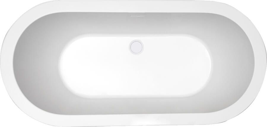 Xellanz Ligbad Vrijstaand Bianco Ovaal 80x178x58.5cm Glasvezelversterkt Hoogwaardig Acryl Glans Wit met Badwaste en Overloop - Foto 5