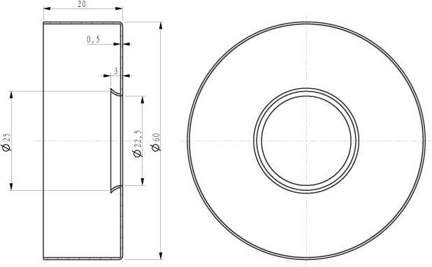 Wiesbaden Douchearm UniMatch Caral | 30 cm | Plafond montage | Messing | Rond | Chroom - Foto 5