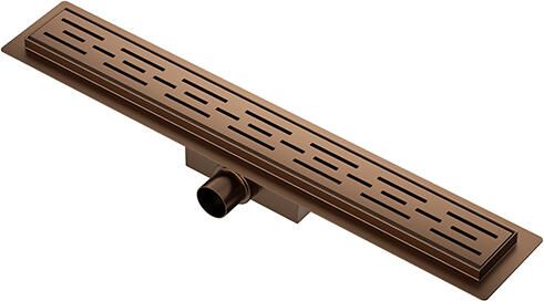 Wiesbaden Douchegoot Geborsteld Koper FLENS 90 CM met Uitneembaar Sifon + Uitneembaar Haarfilter - Foto 5